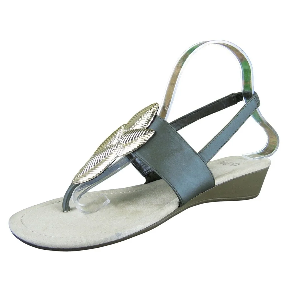 Impo Women Raeley Thong Olive Green Synthetic‎ Sz 8.5 Medium Gently Used 2025